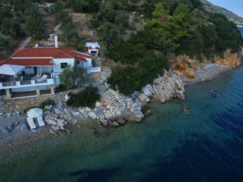 Fishermans Cottage - Βεράντα με θέα στο νησί Περιστέρα