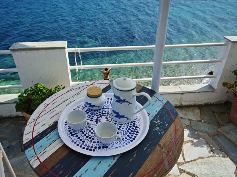 Fishermans Cottage - Βεράντα με θέα στο νησί Περιστέρα